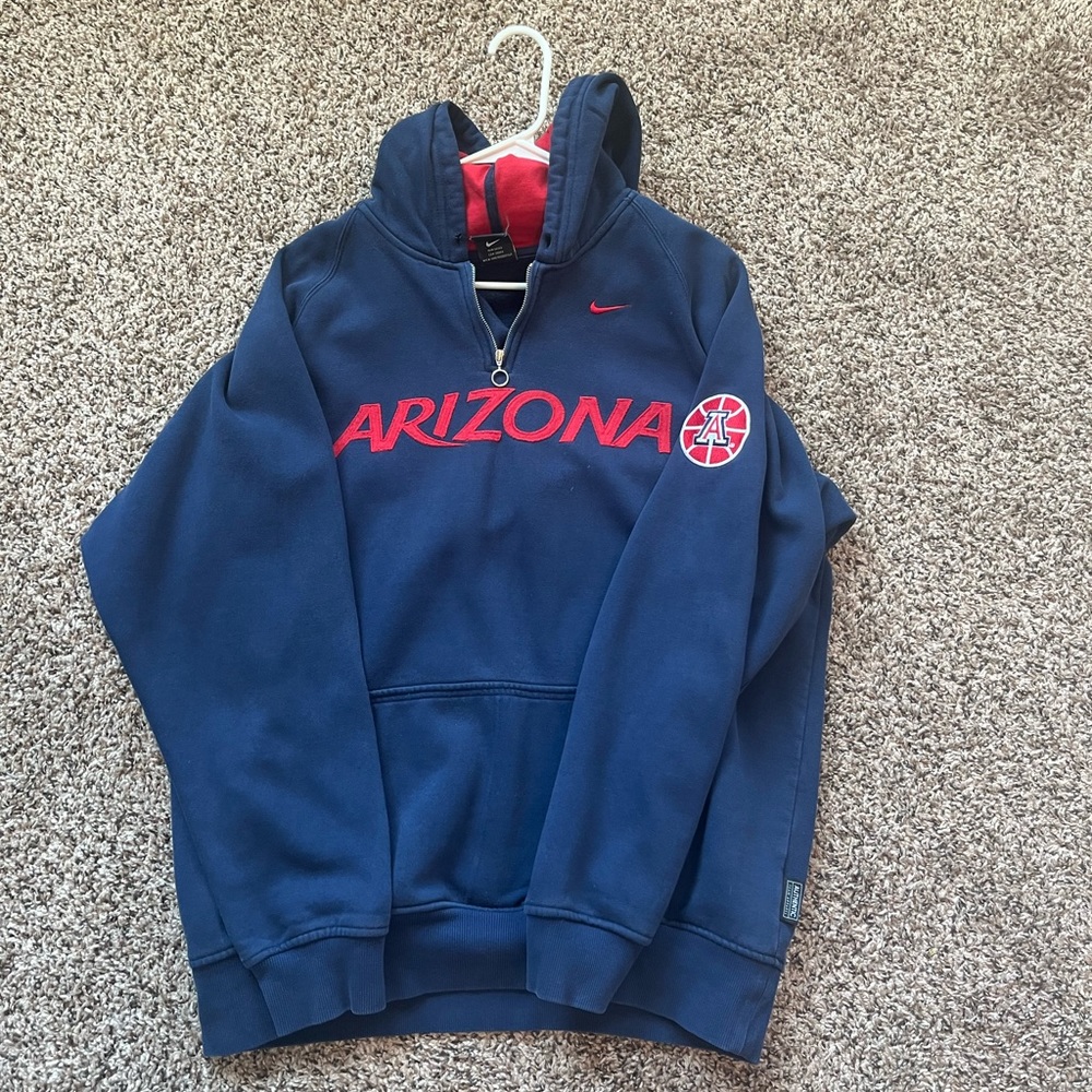 University of Arizona Nike Quarter Zip Hoodie Size Medium